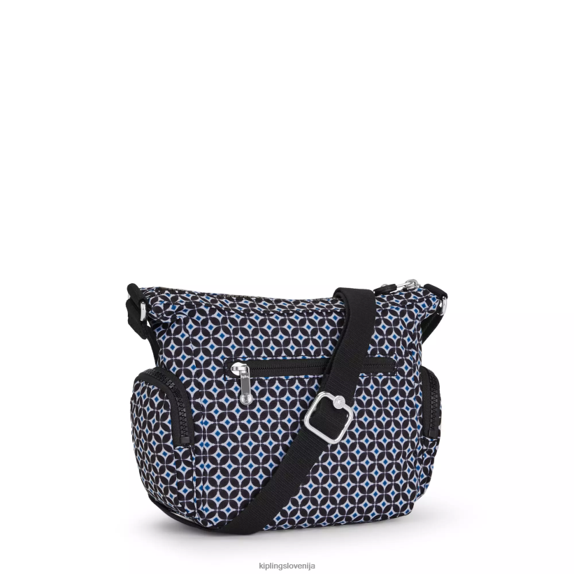 Kipling V4X2B140 črna ploščica gabbie mini potiskana torbica za čez ramo ženske torbice za čez ramo - slika 5