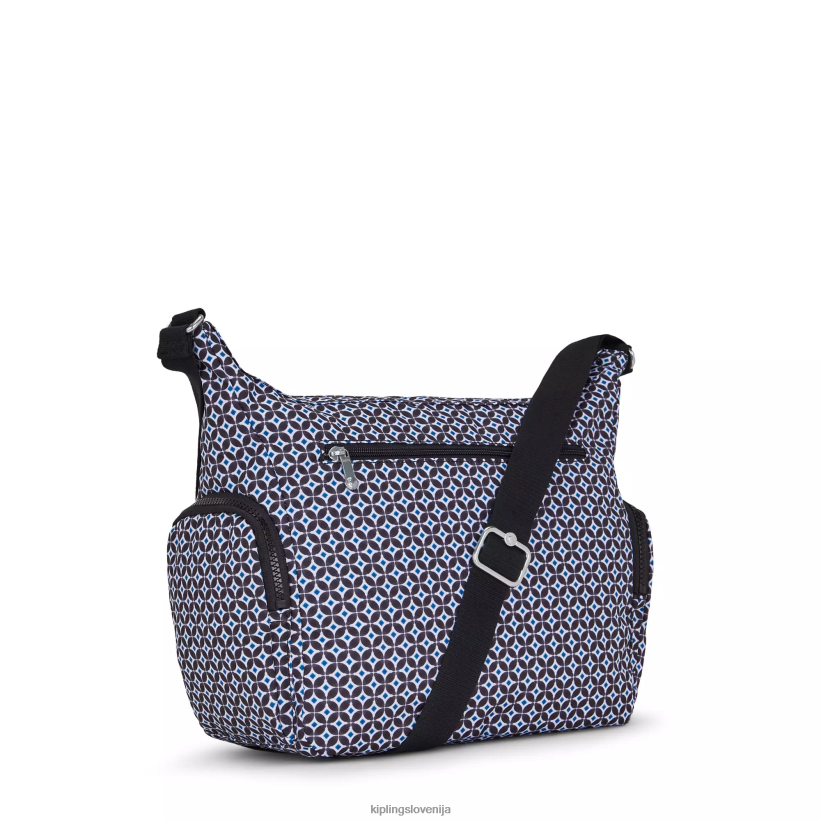 Kipling V4X2B142 črna ploščica torba za čez ramo s potiskom gabbie ženske torbice za čez ramo - slika 5