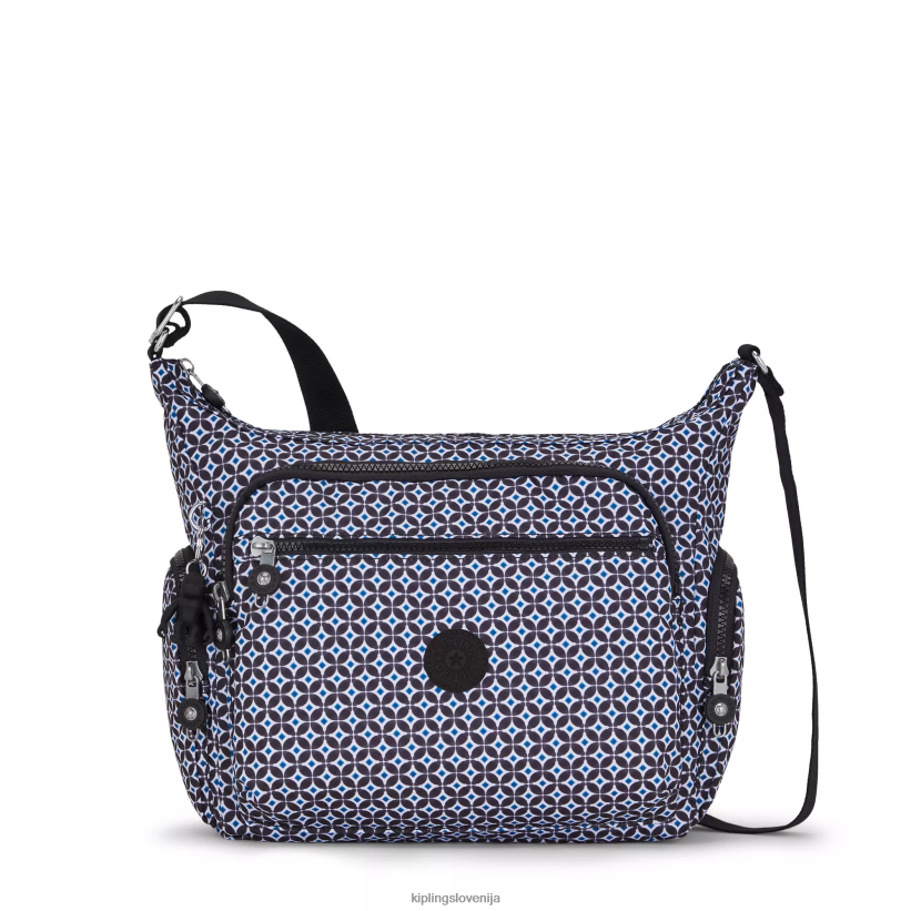 Kipling V4X2B142 črna ploščica torba za čez ramo s potiskom gabbie ženske torbice za čez ramo - slika 1