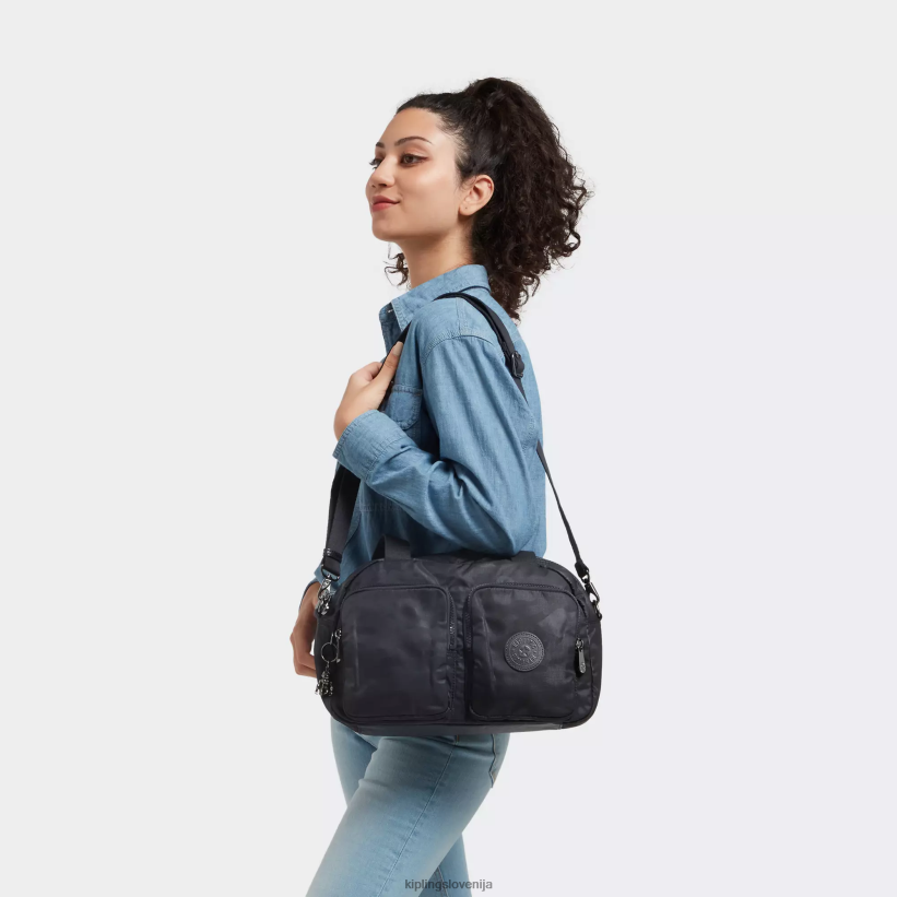 Kipling V4X2B200 črn kamuflažni relief cool defea torba za čez ramo ženske torbe za čez ramo - slika 4