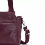 Kipling V4X2B203 bordo lak elysia kovinska torba za čez ramo ženske torbe za čez ramo - slika 5