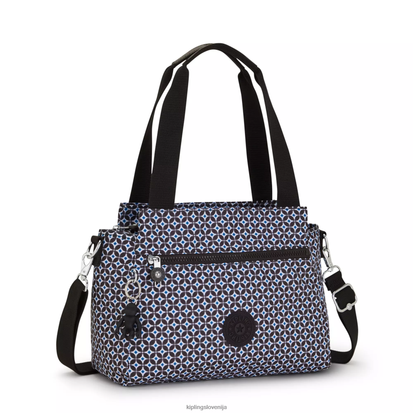 Kipling V4X2B239 črna ploščica torba za čez ramo s potiskom elysia ženske torbe za čez ramo - slika 2