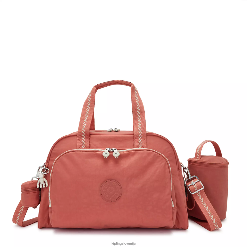 Kipling V4X2B242 vintage roza camama previjalna torba ženske torbe za plenice - slika 1