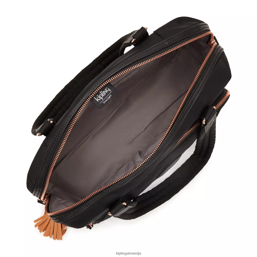 Kipling V4X2B244 črna vrtnica naramna torba za prenosni računalnik linza 15". ženske torbe za čez ramo - slika 3