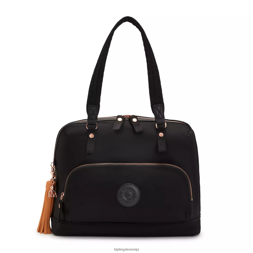 Kipling V4X2B244 črna vrtnica naramna torba za prenosni računalnik linza 15". ženske torbe za čez ramo - slika 1