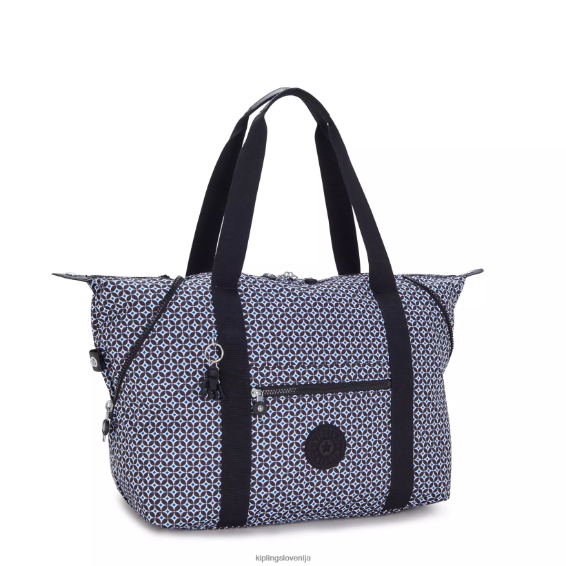 Kipling V4X2B260 črna ploščica torba z umetniškim srednjim potiskom ženske torbice - slika 2