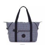 Kipling V4X2B260 črna ploščica torba z umetniškim srednjim potiskom ženske torbice