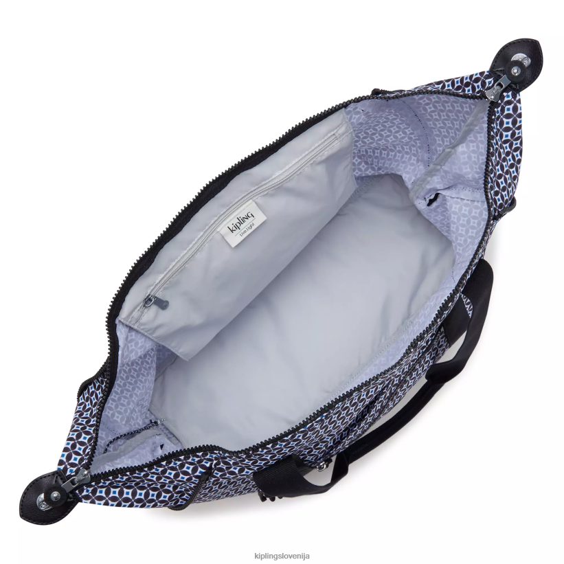 Kipling V4X2B260 črna ploščica torba z umetniškim srednjim potiskom ženske torbice - slika 3