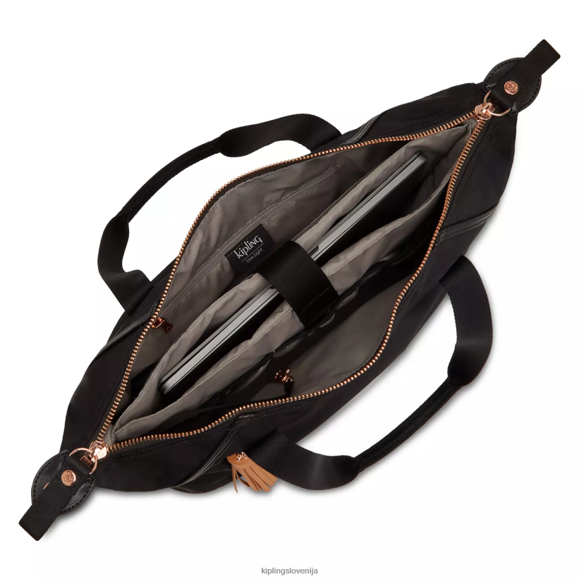 Kipling V4X2B278 črna vrtnica umetniško organizirana torba za 17" prenosni računalnik ženske torbice - slika 3