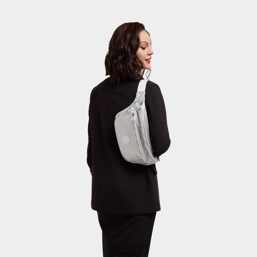 Kipling V4X2B284 svetlo kovinsko yasemina ekstra velik kovinski torbica za okoli pasu ženske torbica za okoli pasu - slika 4