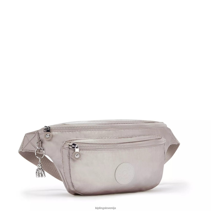 Kipling V4X2B285 kovinski sijaj yasemina ekstra velik kovinski torbica za okoli pasu ženske torbica za okoli pasu - slika 2