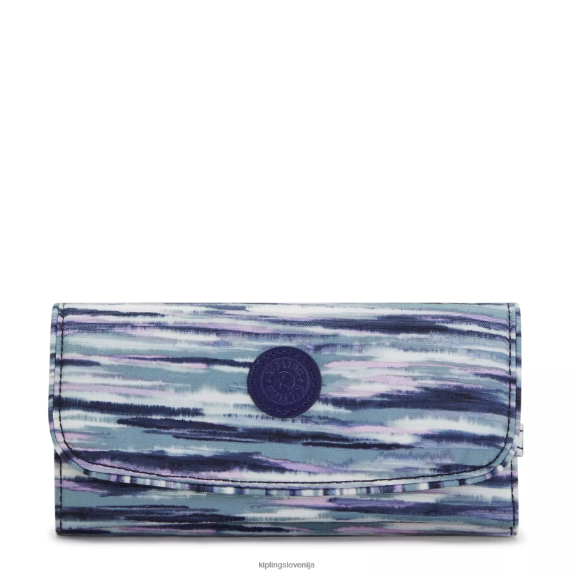 Kipling V4X2B309 črtaste črte Money Land potiskana snap denarnica ženske denarnice in zapestnice - slika 1