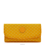 Kipling V4X2B310 rumena mehka pika Money Land potiskana snap denarnica ženske denarnice in zapestnice