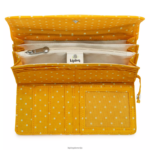 Kipling V4X2B310 rumena mehka pika Money Land potiskana snap denarnica ženske denarnice in zapestnice - slika 3
