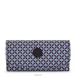 Kipling V4X2B312 črna ploščica Money Land potiskana snap denarnica ženske denarnice in zapestnice
