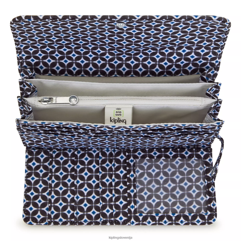 Kipling V4X2B312 črna ploščica Money Land potiskana snap denarnica ženske denarnice in zapestnice - slika 3