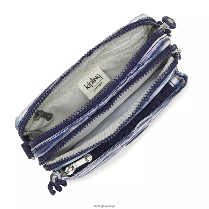 Kipling V4X2B319 črtaste črte torbica za čez ramo z več potiskom abanu ženske torbice za čez ramo - slika 3