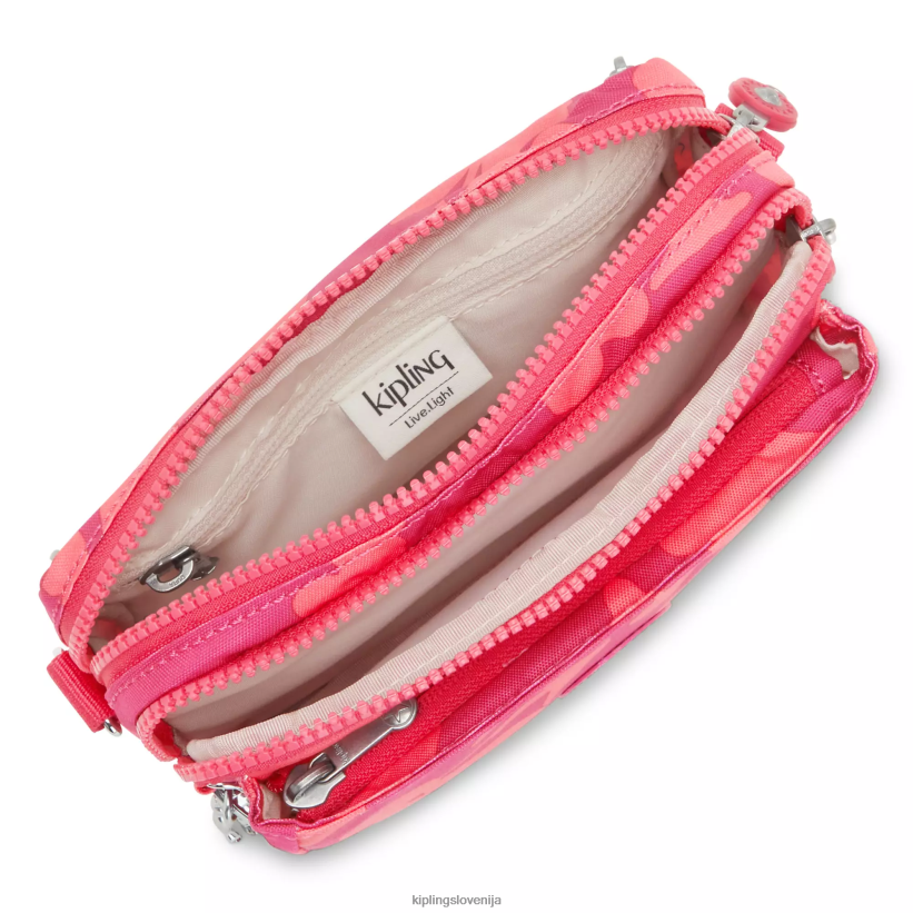 Kipling V4X2B320 koralni cvet torbica za čez ramo z več potiskom abanu ženske torbice za čez ramo - slika 3