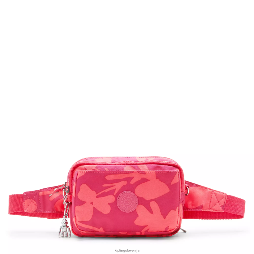 Kipling V4X2B320 koralni cvet torbica za čez ramo z več potiskom abanu ženske torbice za čez ramo - slika 1