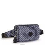 Kipling V4X2B322 črna ploščica torbica za čez ramo z več potiskom abanu ženske torbice za čez ramo - slika 2