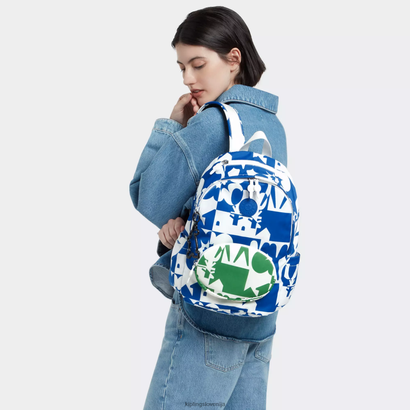 Kipling V4X2B337 minju multi print nahrbtnik delia minju kim ženske modni nahrbtniki - slika 4