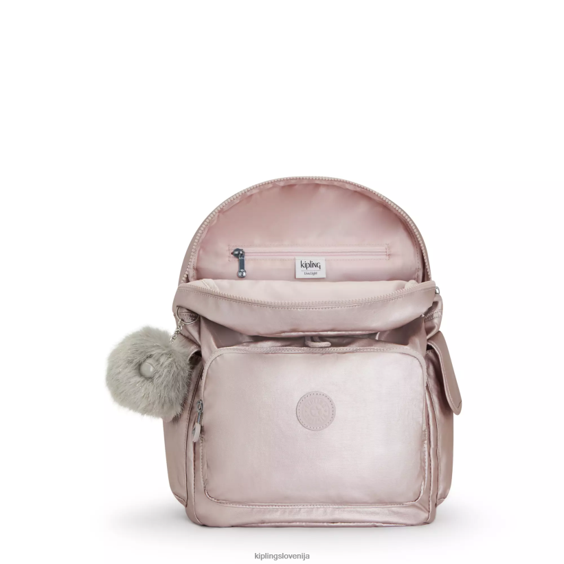 Kipling V4X2B340 kovinska vrtnica city ​​pack kovinski nahrbtnik ženske modni nahrbtniki - slika 3