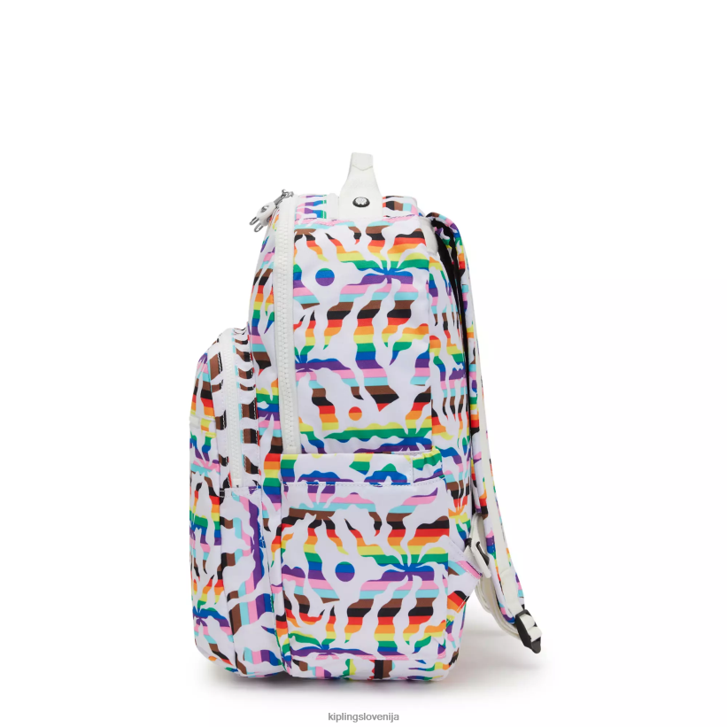 Kipling V4X2B345 mavrična dlan Seoul nahrbtnik za prenosni računalnik velikosti 15" z velikim potiskom ženske nahrbtniki za prenosnike - slika 5