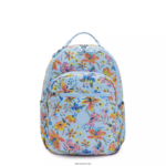 Kipling V4X2B346 divje rože Seoul nahrbtnik za prenosni računalnik velikosti 15" z velikim potiskom ženske nahrbtniki za prenosnike