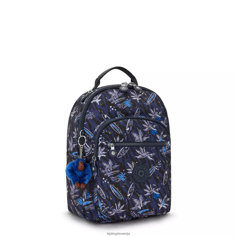 Kipling V4X2B348 surf morski tisk nahrbtnik za tablični računalnik z majhnimi tiskanimi črkami Seoul ženske modni nahrbtniki - slika 2