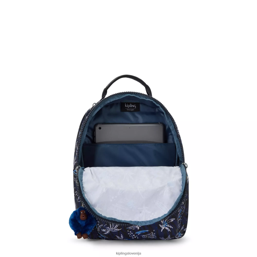 Kipling V4X2B348 surf morski tisk nahrbtnik za tablični računalnik z majhnimi tiskanimi črkami Seoul ženske modni nahrbtniki - slika 3