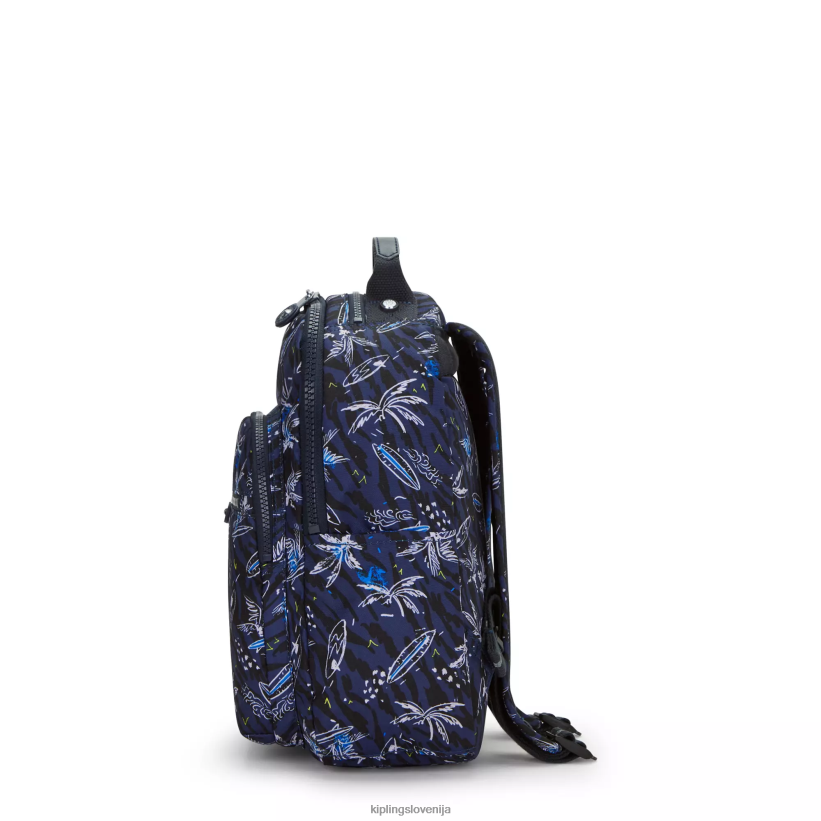 Kipling V4X2B348 surf morski tisk nahrbtnik za tablični računalnik z majhnimi tiskanimi črkami Seoul ženske modni nahrbtniki - slika 5