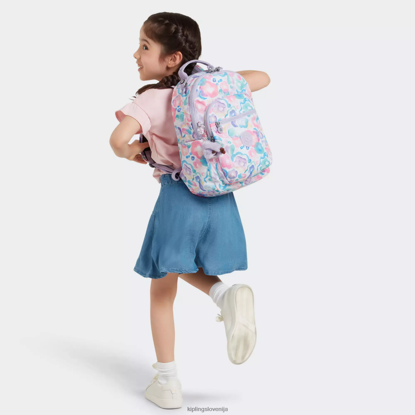 Kipling V4X2B349 vodne rože nahrbtnik za tablični računalnik z majhnimi tiskanimi črkami Seoul ženske modni nahrbtniki - slika 4
