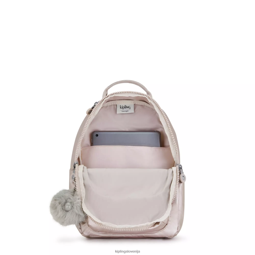 Kipling V4X2B356 kovinska vrtnica Seoul majhen kovinski nahrbtnik za tablico ženske modni nahrbtniki - slika 3