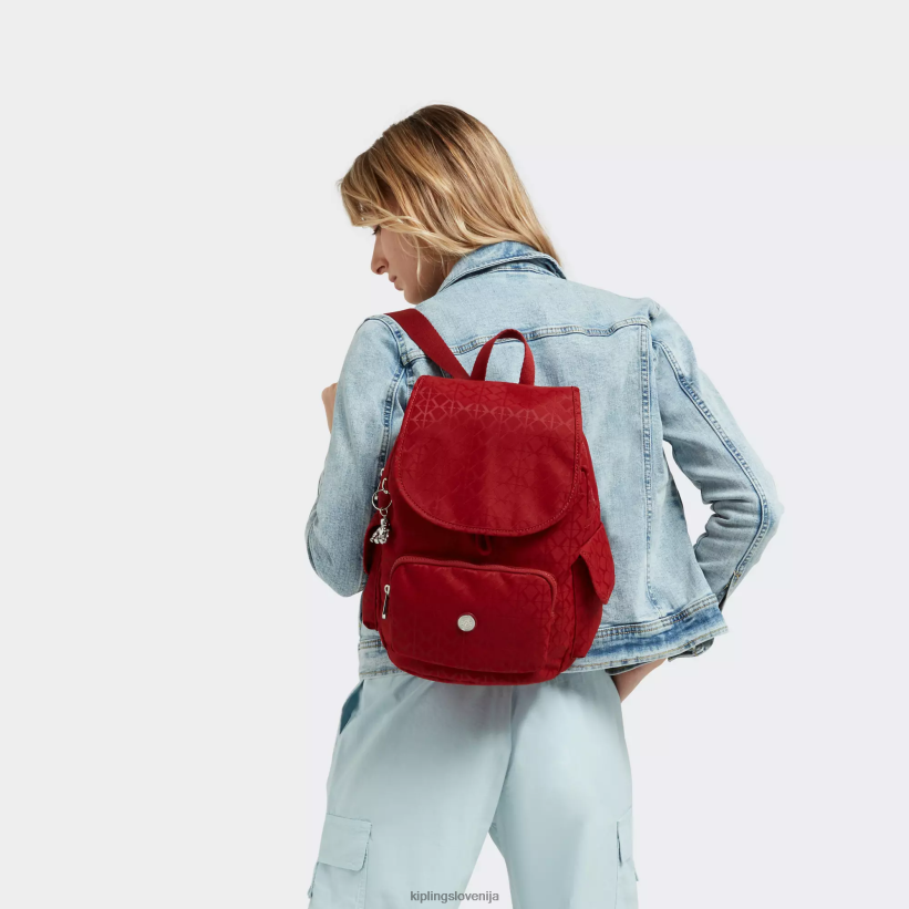 Kipling V4X2B357 signature red city ​​pack mali nahrbtnik ženske majhni nahrbtniki - slika 4