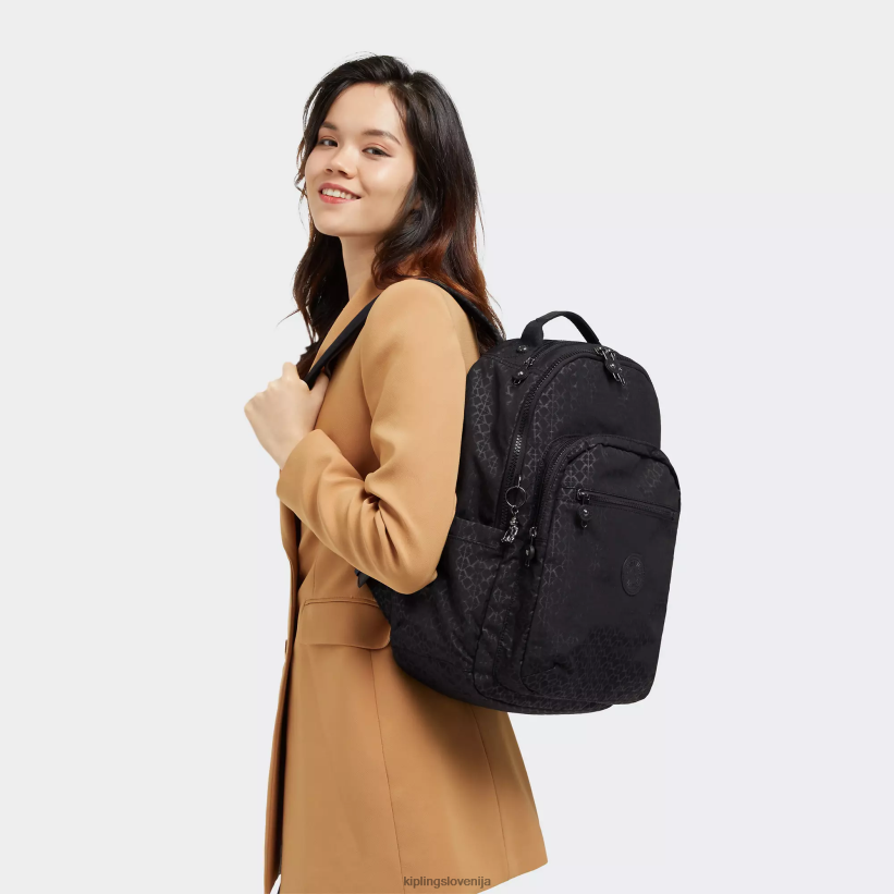 Kipling V4X2B369 vtisnjen podpis Seoul nahrbtnik za prenosni računalnik velikosti 15" z velikim potiskom ženske nahrbtniki za prenosnike - slika 4