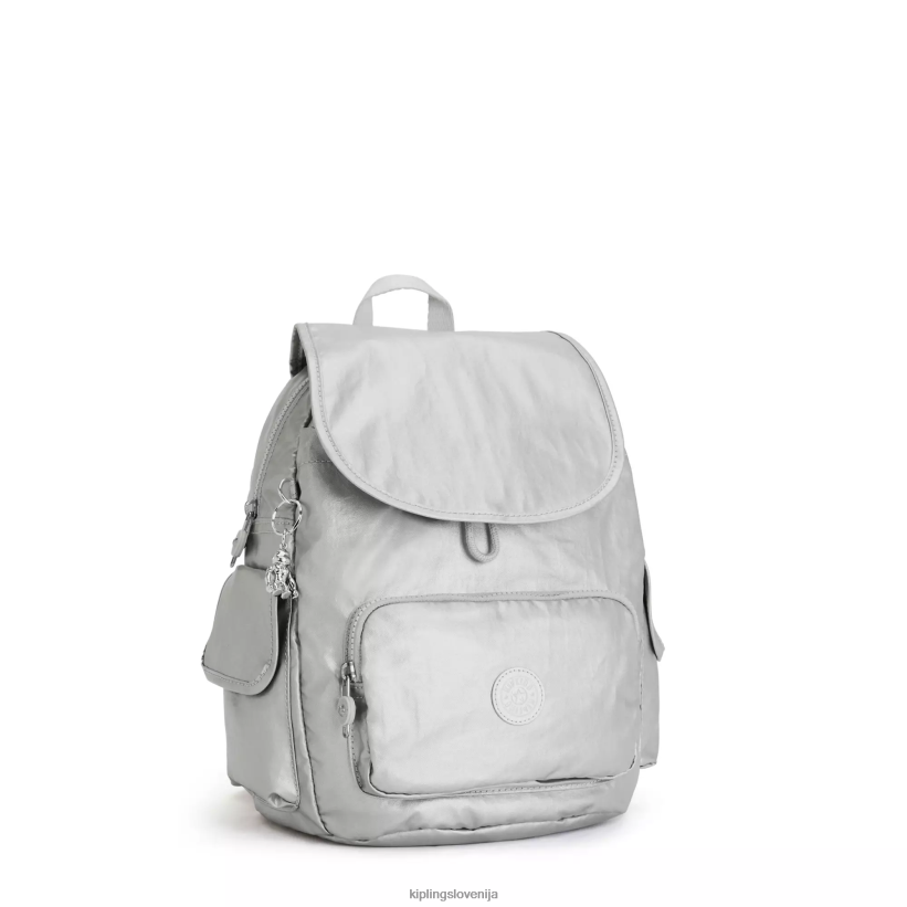 Kipling V4X2B380 svetlo kovinsko city ​​pack majhen kovinski nahrbtnik ženske majhni nahrbtniki - slika 2