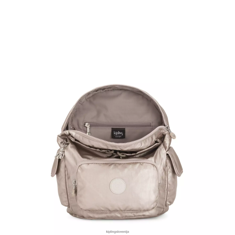 Kipling V4X2B381 kovinski sijaj city ​​pack majhen kovinski nahrbtnik ženske majhni nahrbtniki - slika 3