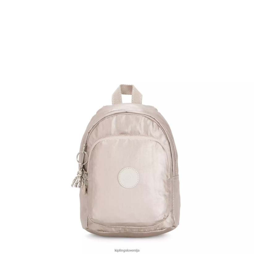 Kipling V4X2B404 kovinski sijaj delia kompaktni kovinski preklopni nahrbtnik ženske modni nahrbtniki - slika 1