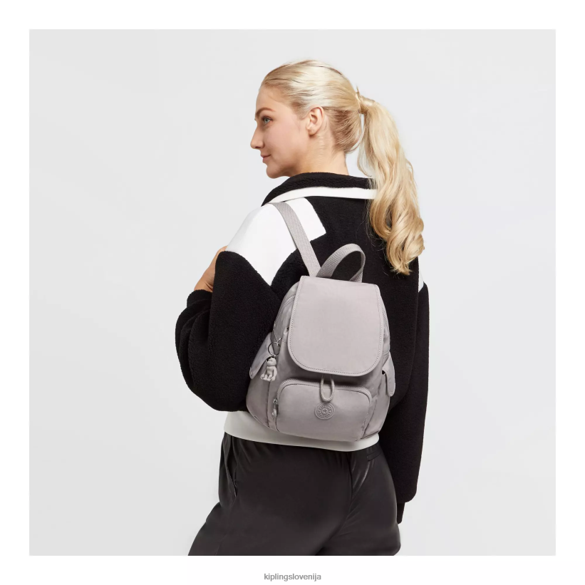 Kipling V4X2B410 siva gris mini nahrbtnik city pack ženske mini vrečke - slika 4