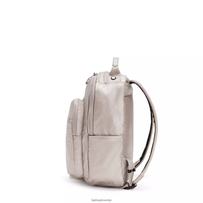 Kipling V4X2B418 kovinski sijaj Seoul majhen kovinski nahrbtnik za tablico ženske majhni nahrbtniki - slika 5