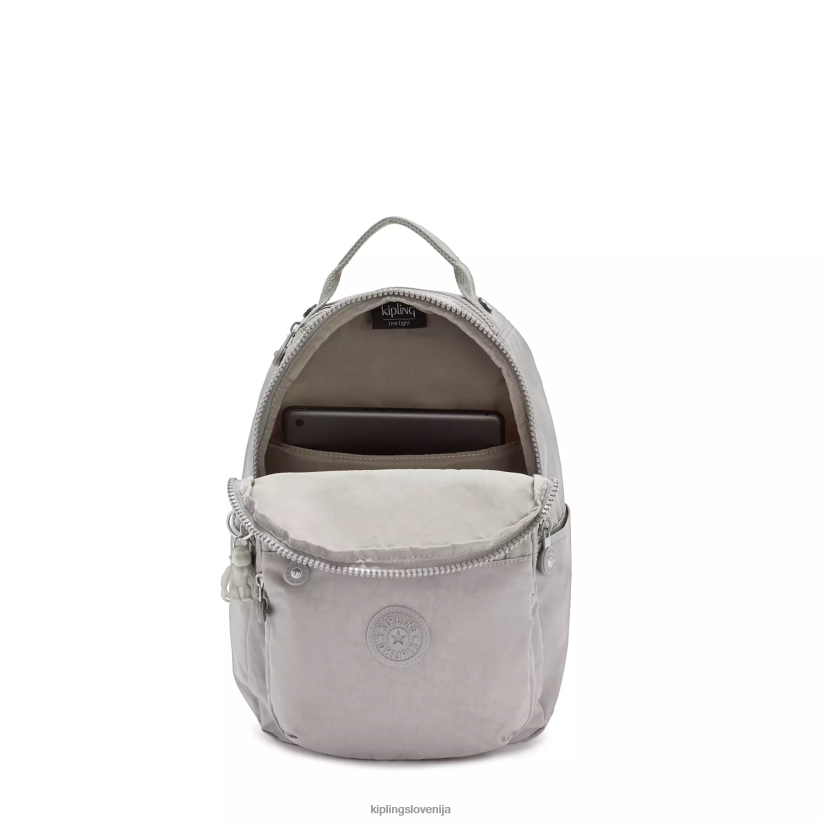 Kipling V4X2B419 siva gris nahrbtnik za majhen tablični računalnik Seoul ženske monogramabilen - slika 3