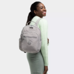 Kipling V4X2B419 siva gris nahrbtnik za majhen tablični računalnik Seoul ženske monogramabilen - slika 4