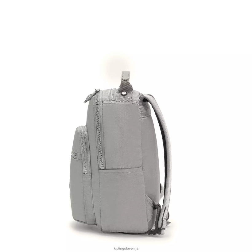Kipling V4X2B419 siva gris nahrbtnik za majhen tablični računalnik Seoul ženske monogramabilen - slika 5