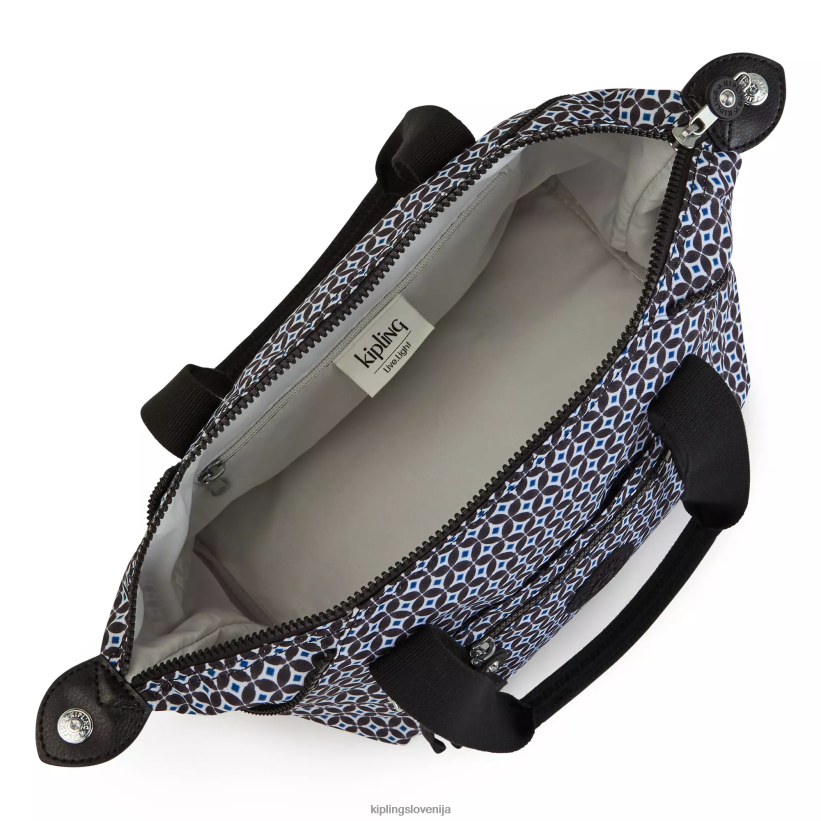 Kipling V4X2B42 črna ploščica torbica z umetniškim mini potiskom ženske torbe za čez ramo - slika 3