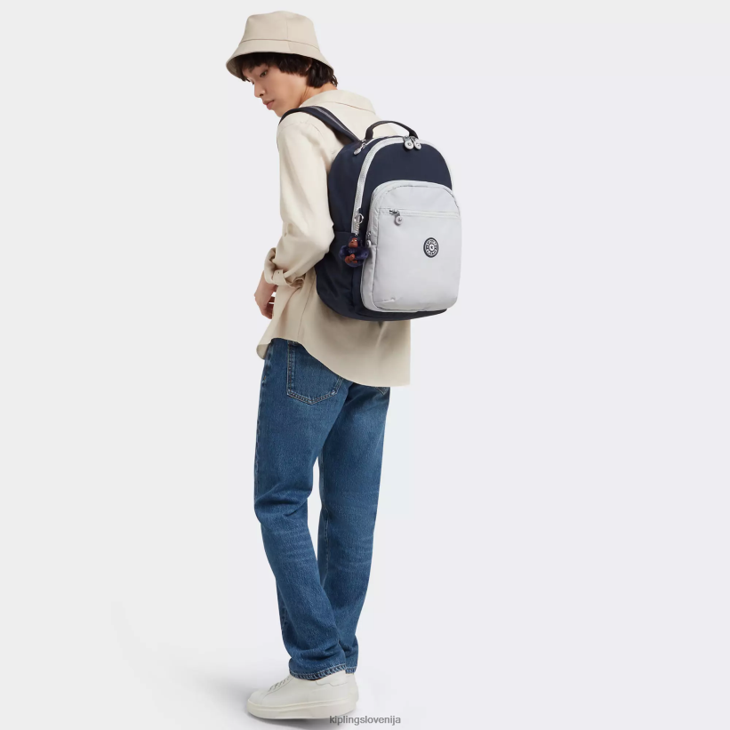Kipling V4X2B430 prava modro siva Seoul velik 15" nahrbtnik za prenosni računalnik ženske nahrbtniki za prenosnike - slika 4