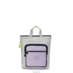 Kipling V4X2B446 sivo lila blok nahrbtnik sia 15" za prenosni računalnik ženske nahrbtniki za prenosnike