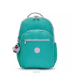 Kipling V4X2B449 deskarsko zelena Seoul ekstra velik 17" nahrbtnik za prenosni računalnik ženske nahrbtniki za prenosnike