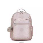 Kipling V4X2B461 kovinska vrtnica Seoul velik kovinski 15" nahrbtnik za prenosni računalnik ženske nahrbtniki za prenosnike