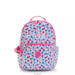 Kipling V4X2B462 makove zvezdice Seoul nahrbtnik za prenosni računalnik velikosti 15" z velikim potiskom ženske nahrbtniki za prenosnike