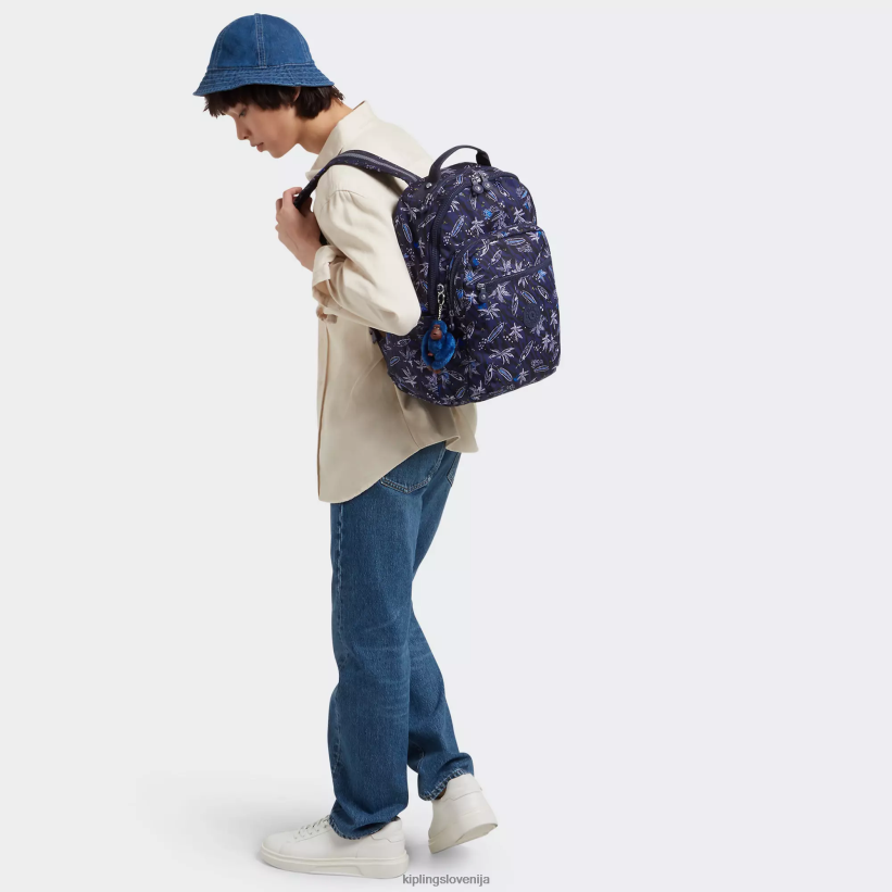 Kipling V4X2B464 surf morski tisk Seoul nahrbtnik za prenosni računalnik velikosti 15" z velikim potiskom ženske nahrbtniki za prenosnike - slika 4